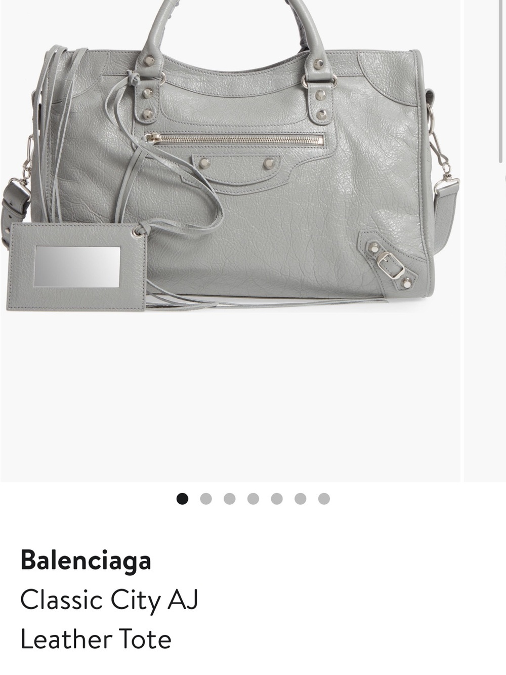 Balenciaga Gray Leather City Shoulder Bag with Top Handles - Picture 14 of 16